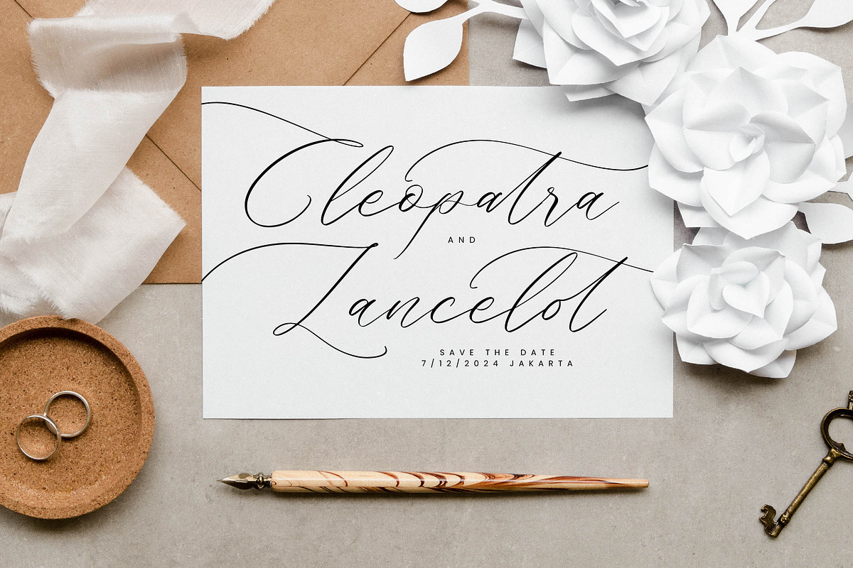 Brightera Himalaye Beautiful Script, a Script Font by Letterena Studios Script (Photo 2 of 15)