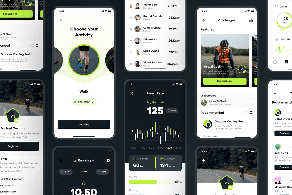 Sportly Fittech Web & Mobile UI Kit, an UI Kit Template by dhuhacreative (Photo 5 of 8)