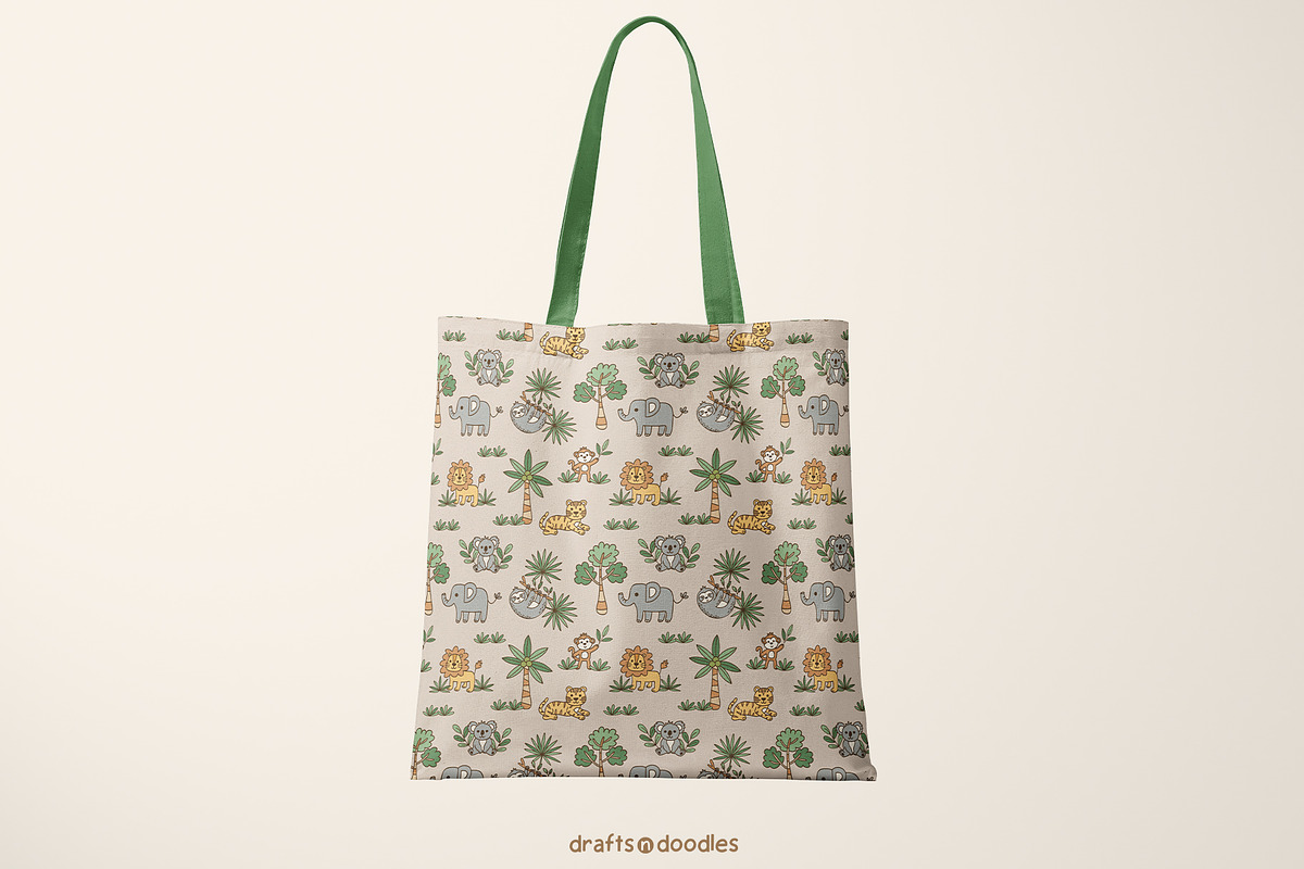 Jungle Safari Clipart and Patterns, a Pattern Graphic by Drafts n Doodles (Photo 12 of 12)