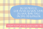 Peaceful Day, a Handwritten Font by pizzadudedotdk (Thumbnail 8 of 8)