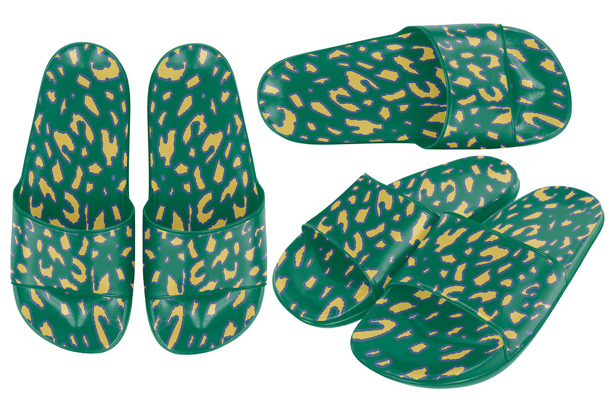 REALISTIC SLIDE SANDALS MOCKUP, a Merchandise Mockup by DaldSgh (Photo 4 of 8)
