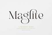 Maglite - Modern Ligature Serif, a Serif Font by Sarid Ezra (Thumbnail 1 of 13)