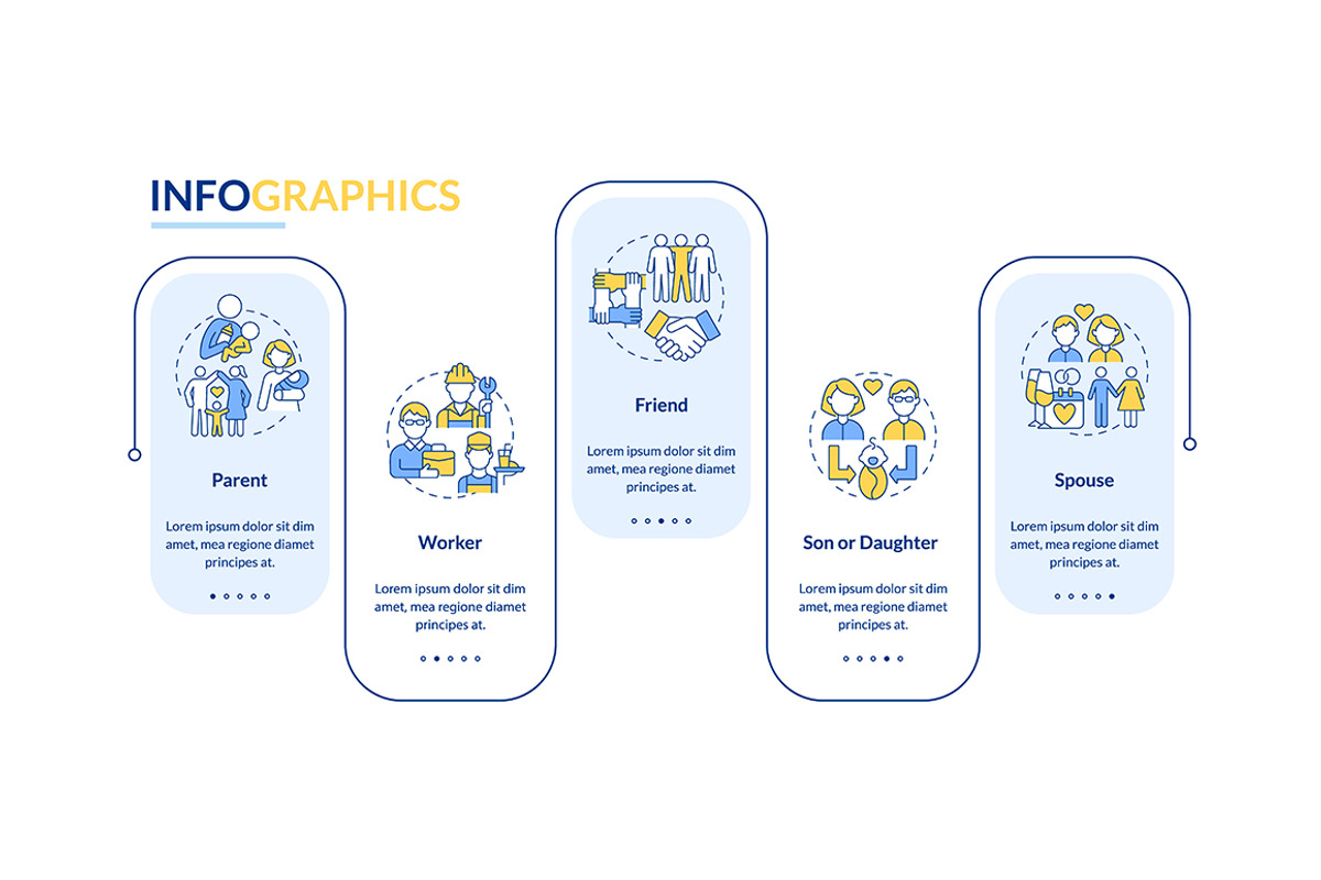Social role example infographic, a Templates & Theme by IMG Visuals