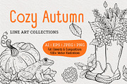 Cozy Autumn Vector Collection, a Seasonal Illustration by ennona_art (Thumbnail 1 of 10)