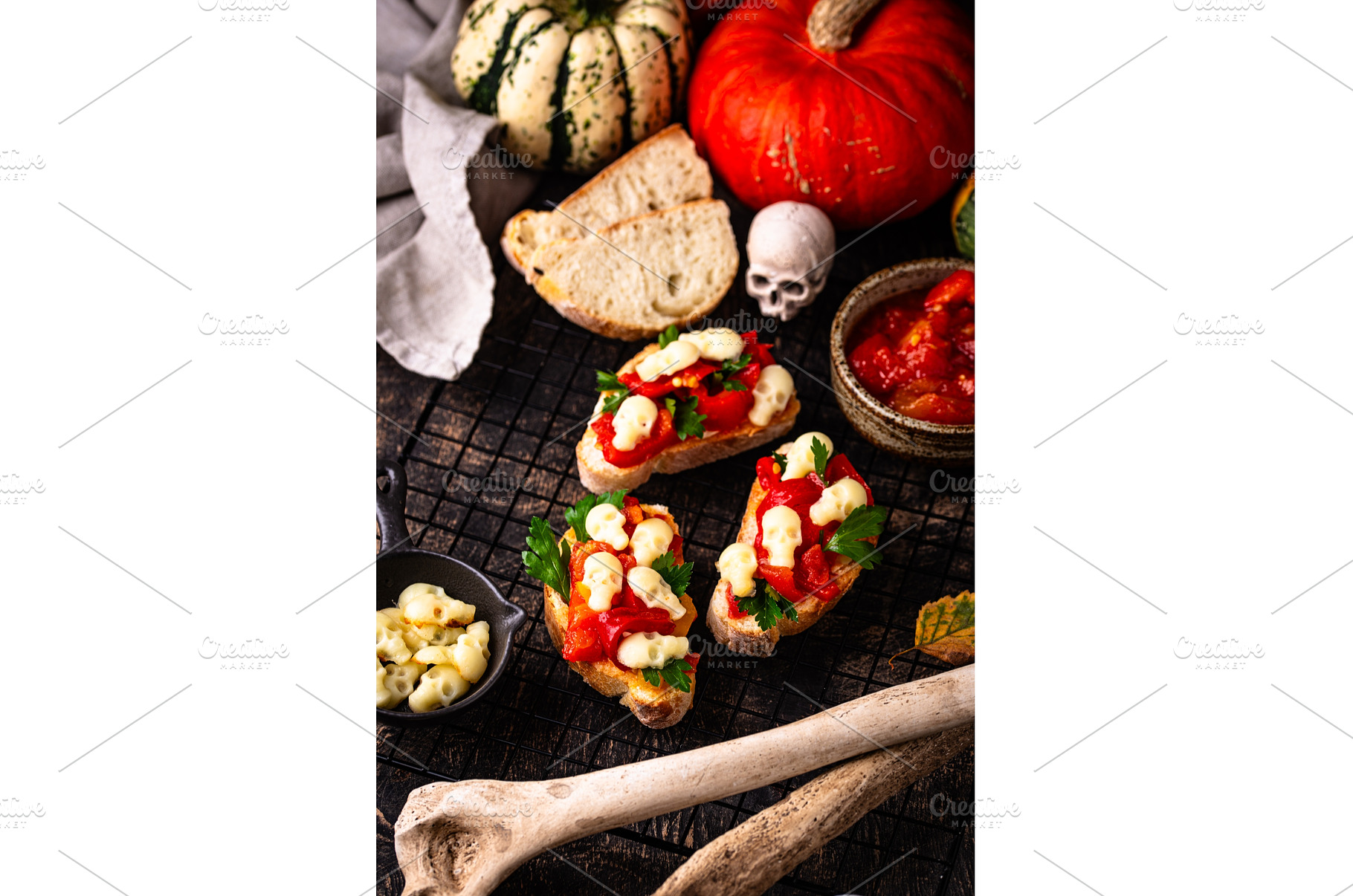Halloween sandwich with skull from, a Food & Drink Photo by Yulia Furman