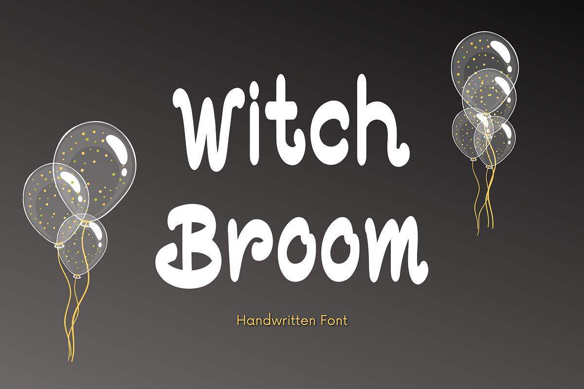 Witch Broom Font, a Script Font by Cutie_Kate_Studio (Photo 1 of 13)