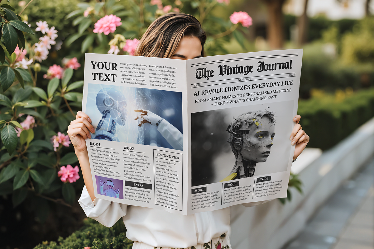 Vintage Newspaper Template, a Magazine Template by ZoloDesignHub (Photo 4 of 8)