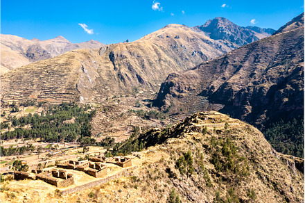 Machu Pitumarca ancient Inca town in, an Architecture Photo by Leonid Andronov