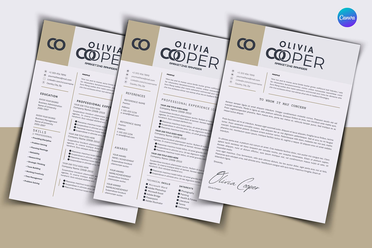 Minimal Resume Template, a Templates & Theme by iloveTemplate (Photo 6 of 6)