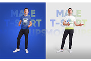 Male T-Shirt PSD Mockups Vol3, a Shirt Mockup by Hi, Mock-Up! (Thumbnail 9 of 10)