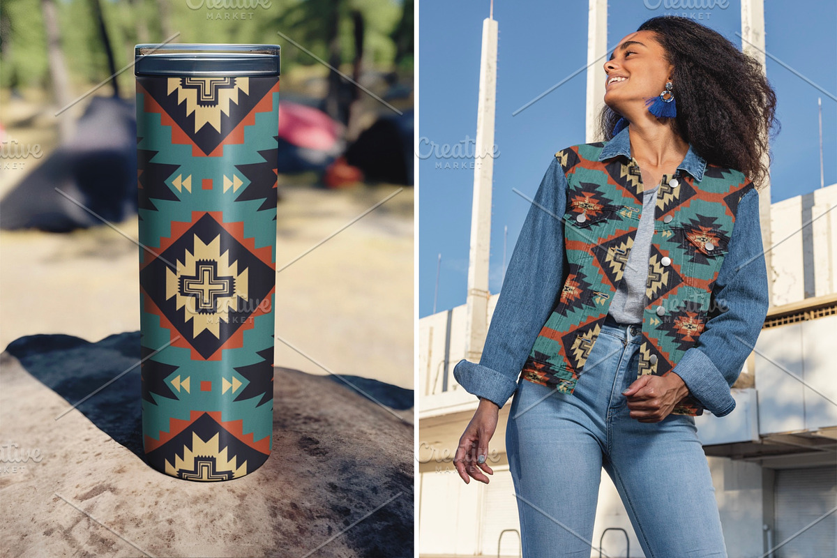 Desert Southwestern Aztec Pattern, a Pattern Graphic by PPEthnicDecorPattern (Photo 9 of 10)