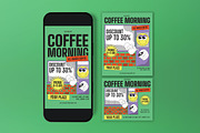 Green Coffee Shop Promo Flyer Set, a Flyer Template by graphicook (Thumbnail 3 of 3)