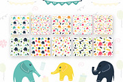 Elephant's party vector clipat, an Animal Illustration by SketchCliparts (Thumbnail 4 of 7)