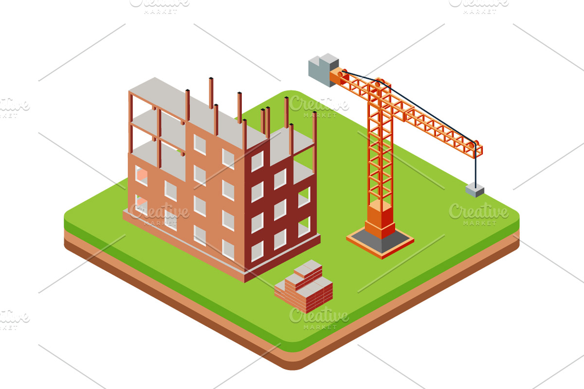Bundle isometric city, a Work Illustration by AlexZeL (Photo 6 of 15)