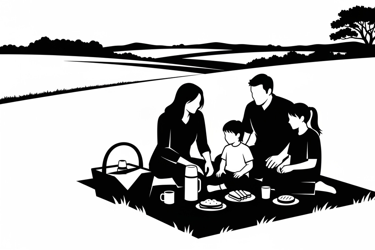 Charming summer picnic family, a Seasonal Illustration by Amazin_art (Photo 11 of 23)