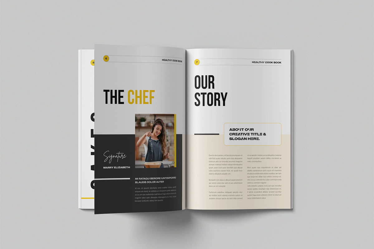Recipe Cook-Book Template, a Brochure Template by NorthPeak (Photo 4 of 8)