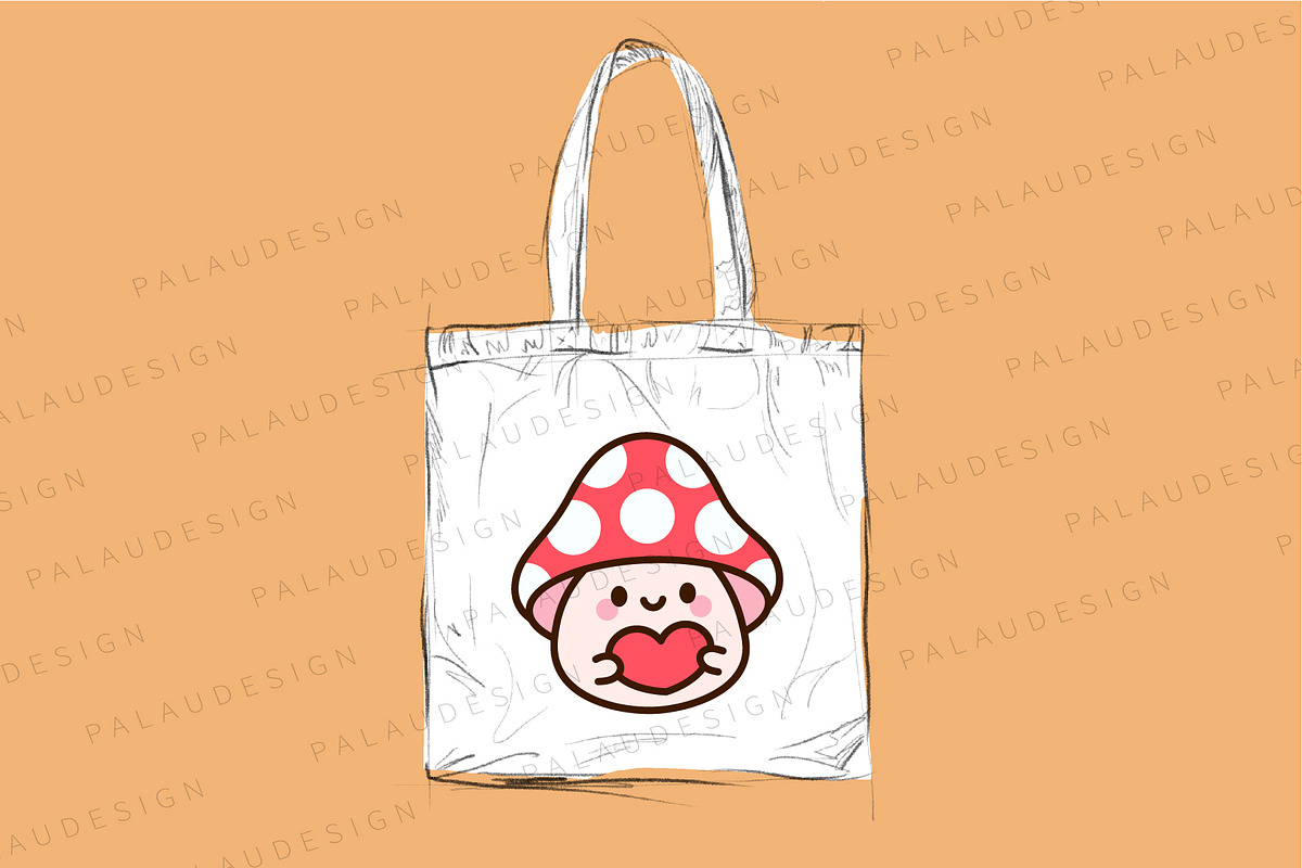 Cute Kawaii Fly Agaric Mushroom, a Seasonal Illustration by Palau (Photo 4 of 12)