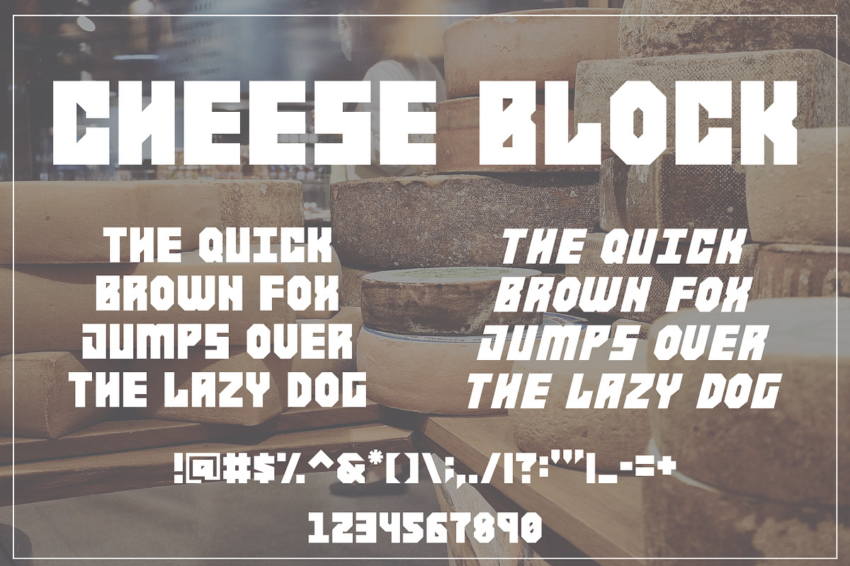 Cheese Block Bold Typeface, a Font by SLTFNDRY (Photo 2 of 2)