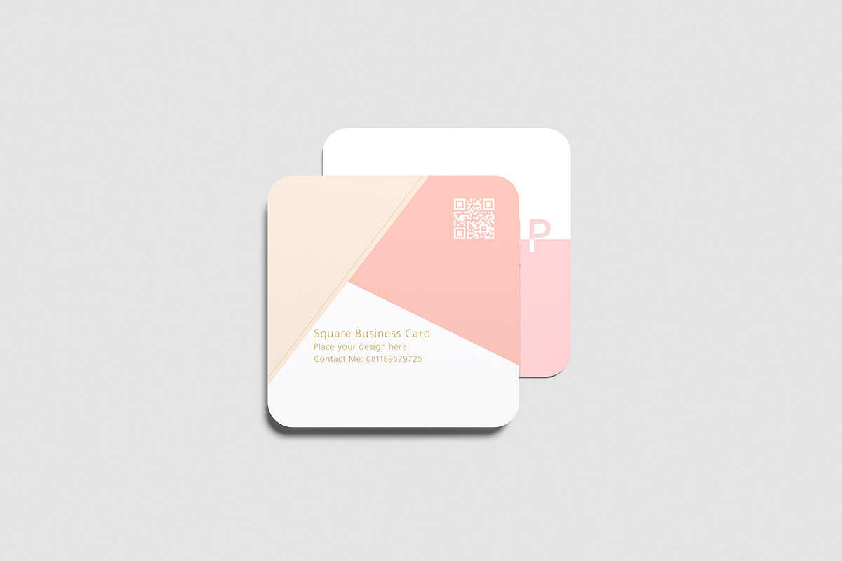 Square Business Card Mock-up, a Books & Magazine Mockup by pixiegraphics (Photo 2 of 15)
