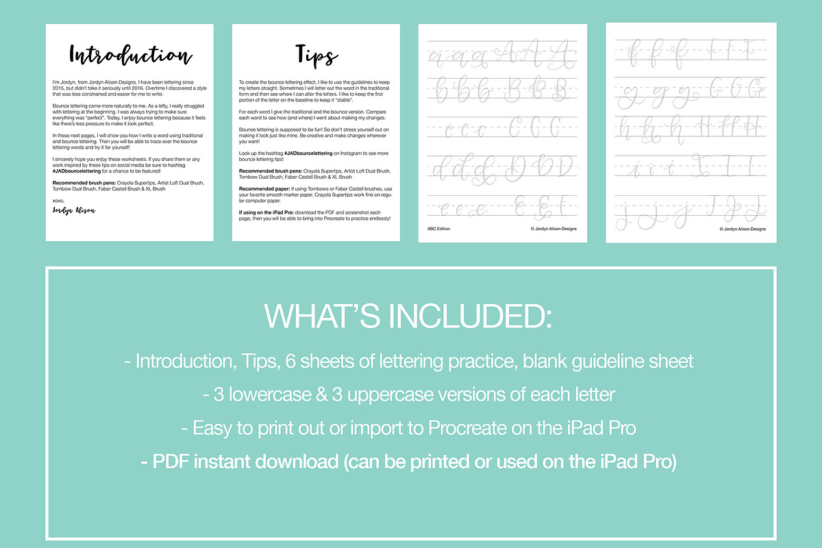 ABC Lettering Worksheet, a Graphic by Jordyn Alison Designs (Photo 3 of 4)