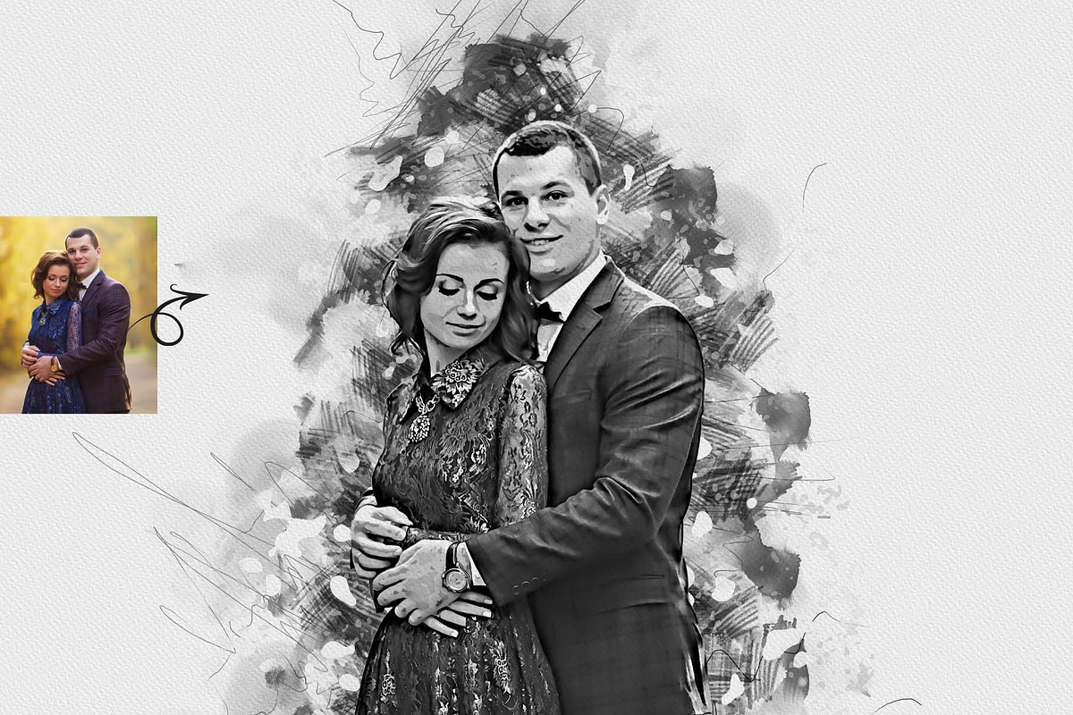 Stylish Ink Art Photoshop Action, an Action Add-On by MRI STUDIO (Photo 12 of 15)