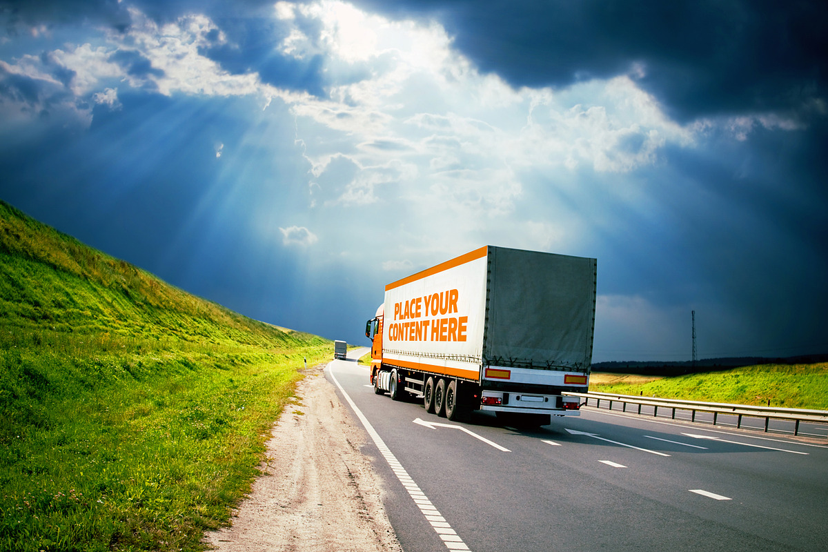 Truck Trailer Mockup Bundle #1, a Mockup by vraiana (Photo 18 of 26)