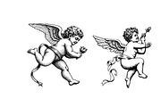 21 Cherub Illustrations - vector, a Decorative Illustration by Gonez Studio (Thumbnail 5 of 13)