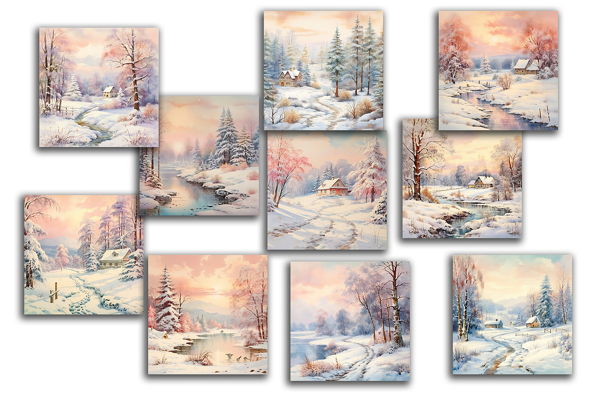 Winter Landscape, a Background Graphic by Vasmila (Photo 3 of 4)