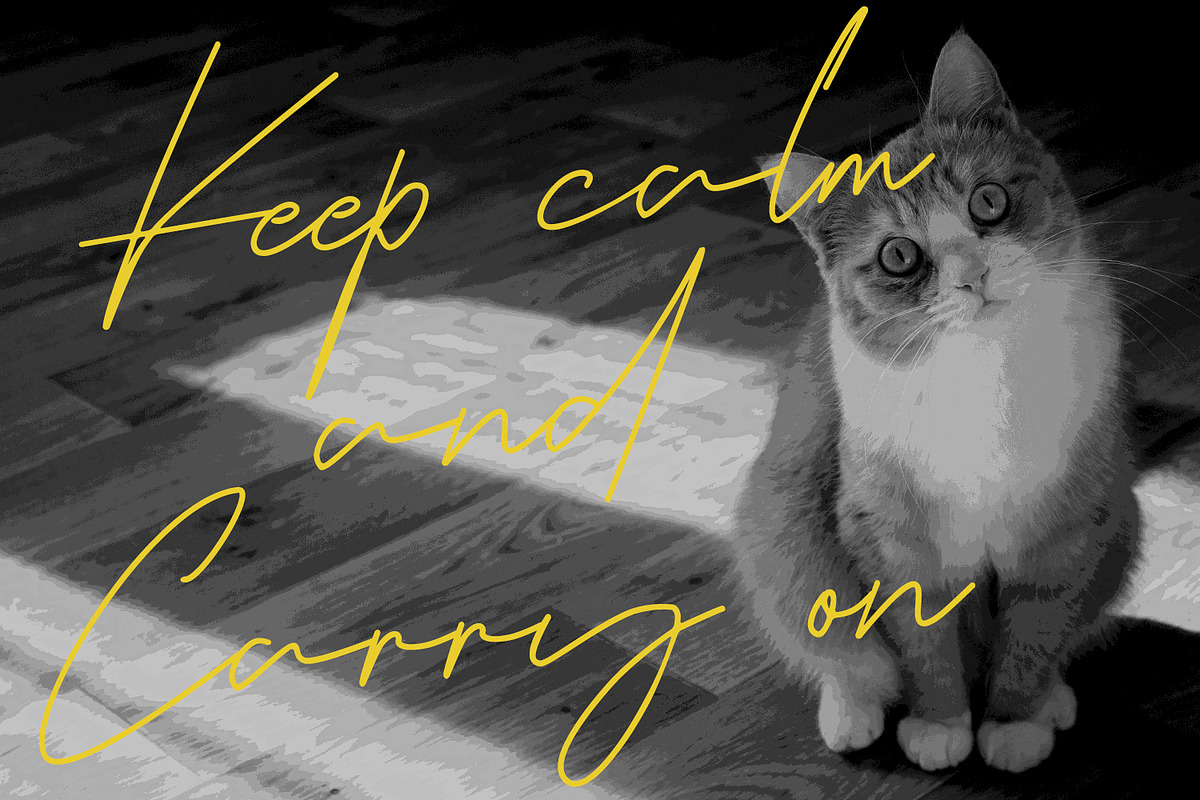 Katios Catty Casual Monoline Font, a Script Font by Maulana Creative (Photo 3 of 7)