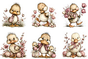 Whimsical Easter Duck Clipart, an Illustration by CraftArtStudio (Thumbnail 6 of 6)