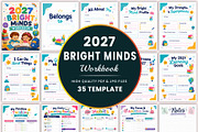 2027 Bright Minds Workbook, a Stationery Template by Shumaya (Thumbnail 1 of 6)