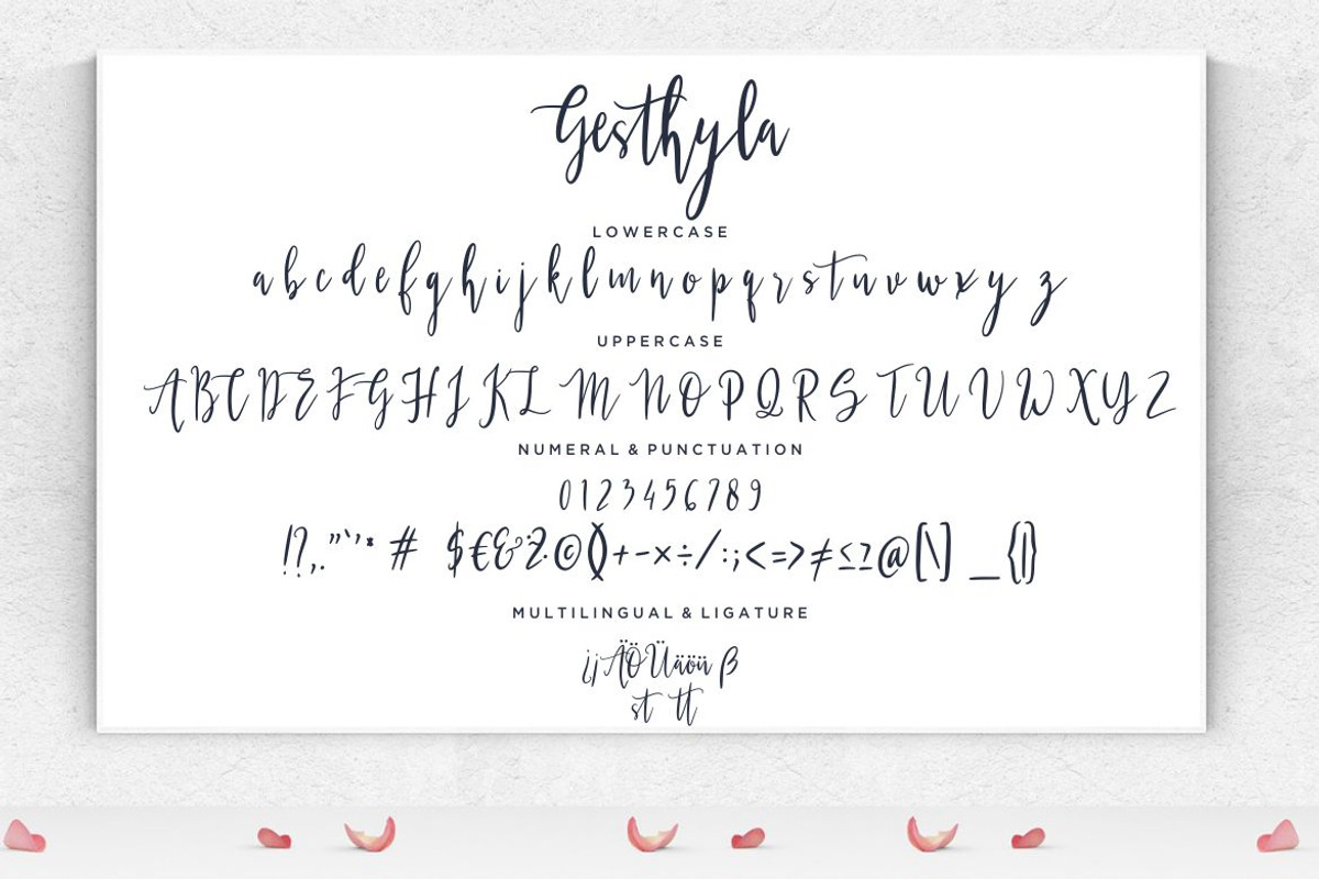 Gesthyla Calligraphy Wedding Font, a Script Font by Creatype Studio (Photo 7 of 8)
