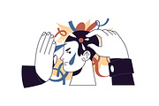 Psychotherapy, psychology concept, a Healthcare Illustration by PaperTrident (Thumbnail 8 of 10)