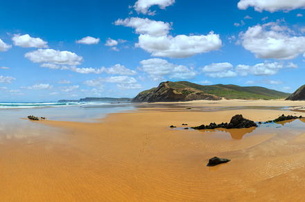 Summer sandy beach (Algarve, Costa Vicentina, Portugal)., a Nature Photo by YuriyB