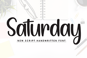 Saturday | Script Font, a Handwritten Font by Scratchones (Thumbnail 1 of 8)