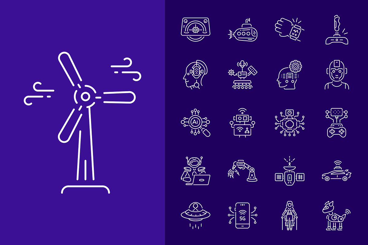 Tech and Innovation Icon Set, an Outline Icon by Prosymbols (Photo 6 of 7)