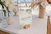 Beach Wedding Table Sign Mockup Card, a Product Mockup by TatiMockup (Thumbnail 5 of 5)