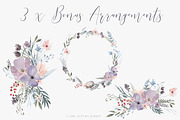 Watercolor Floral Clipart - Hazy, an Illustration by The Autumn Rabbit Ltd (Thumbnail 2 of 3)