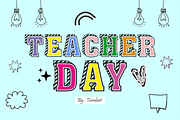Teacher Day - Kids Display Font, a Slab Serif Font by KiddoGlyphs Studio (Thumbnail 1 of 3)