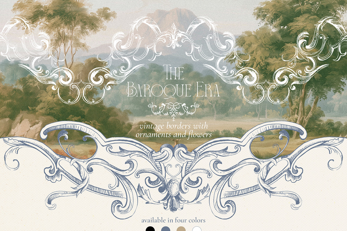 The Baroque Era- Vintage Vector set, a Decorative Illustration by Pamyatka Shop (Photo 11 of 23)