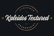 Kaleidos Textured, a Script Font by Mika Melvas (Thumbnail 1 of 8)