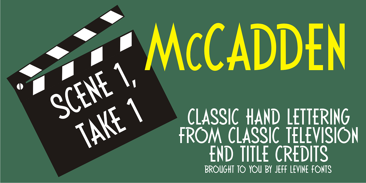 McCadden JNL, a Handwritten Font by Jeff Levine Fonts