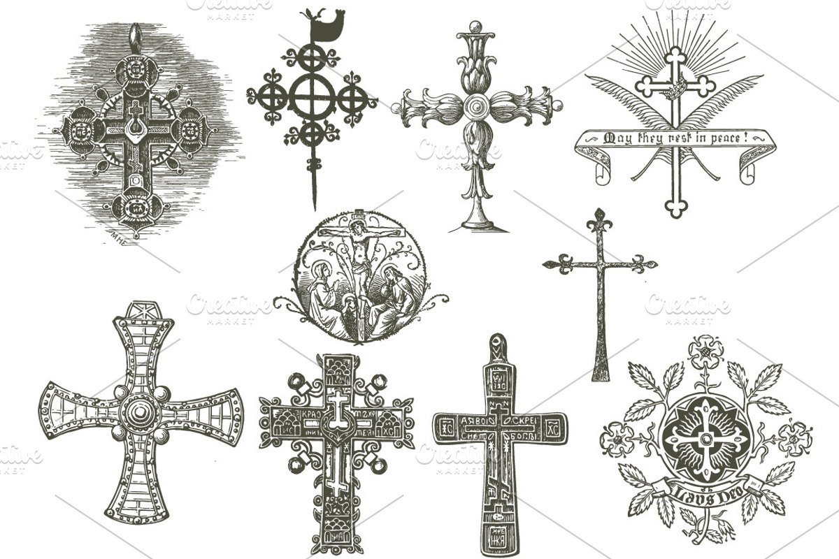 20 Vintage Crosses, an Illustration by Baydream (Photo 2 of 3)