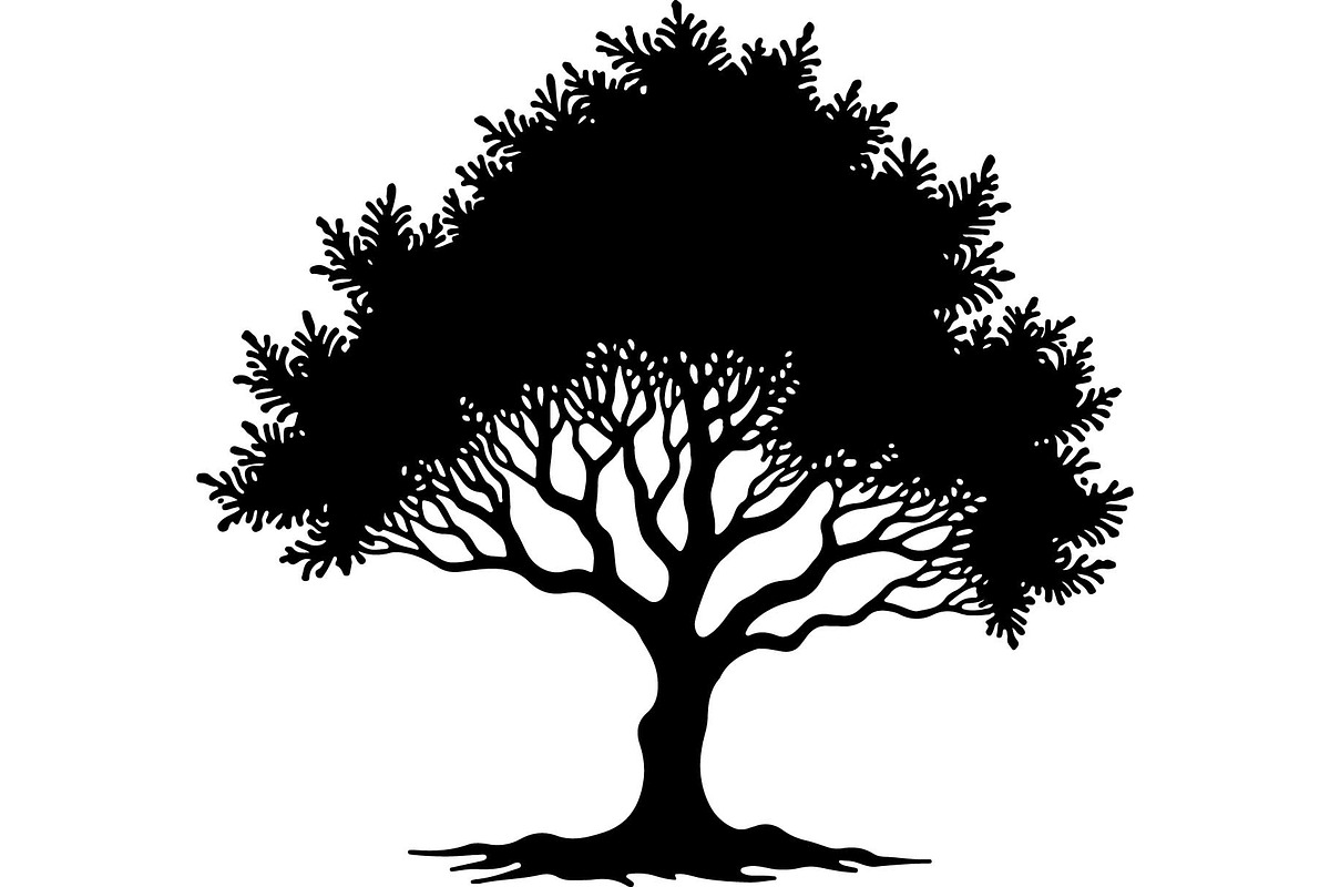 Elegant Tree Silhouette Clipart Set, an Object Graphic by jahid234 (Photo 5 of 7)