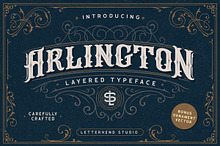 Arlington Layered Font & Ornaments