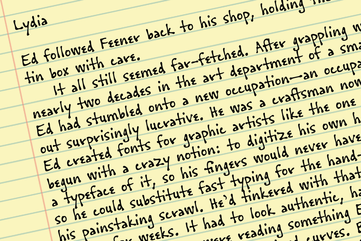 Cedar Street, a font fit for a notepad preview 4