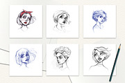Collection of hand drawn sketches, an Illustration by NadyaKo (Thumbnail 2 of 6)