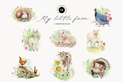 MY LITTLE FARM Watercolor set, an Animal Illustration by Lemaris (Thumbnail 2 of 12)