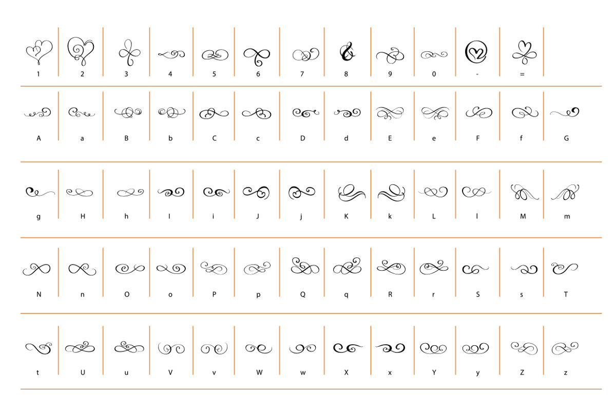 Advertis Ornament Flourish Font preview 2