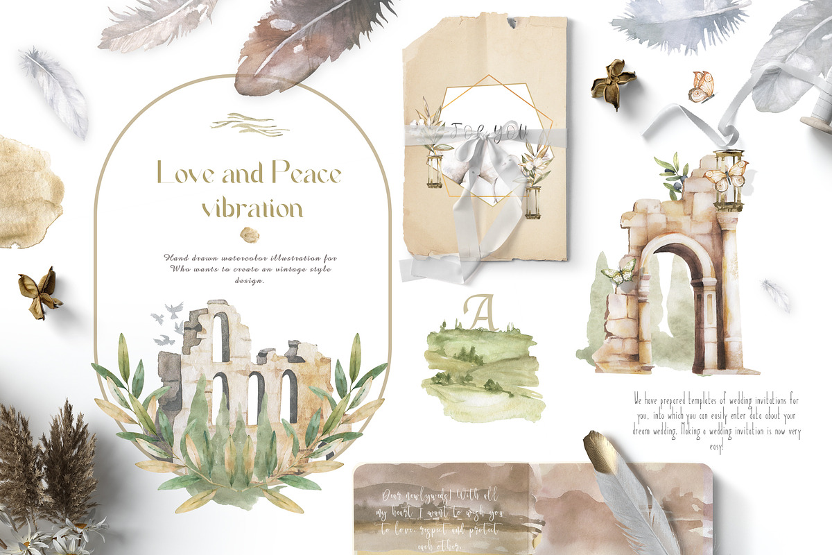 Dove Peace and Love Vibration Set, an Illustration by Ann Art Houze (Photo 12 of 16)
